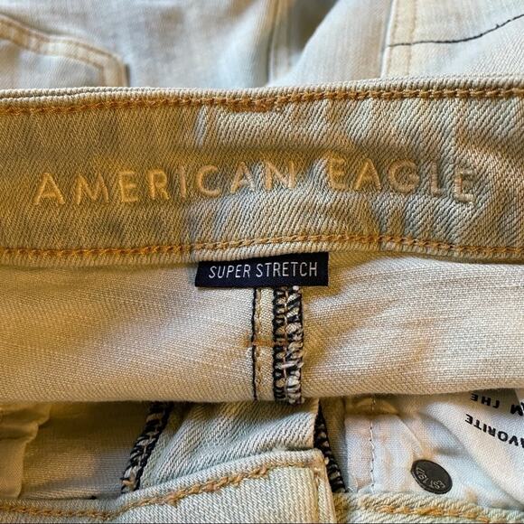 American Eagle Super Stretch Hi Rise Tom Girl Cut Off Shorts Size 2 - Picture 3 of 8